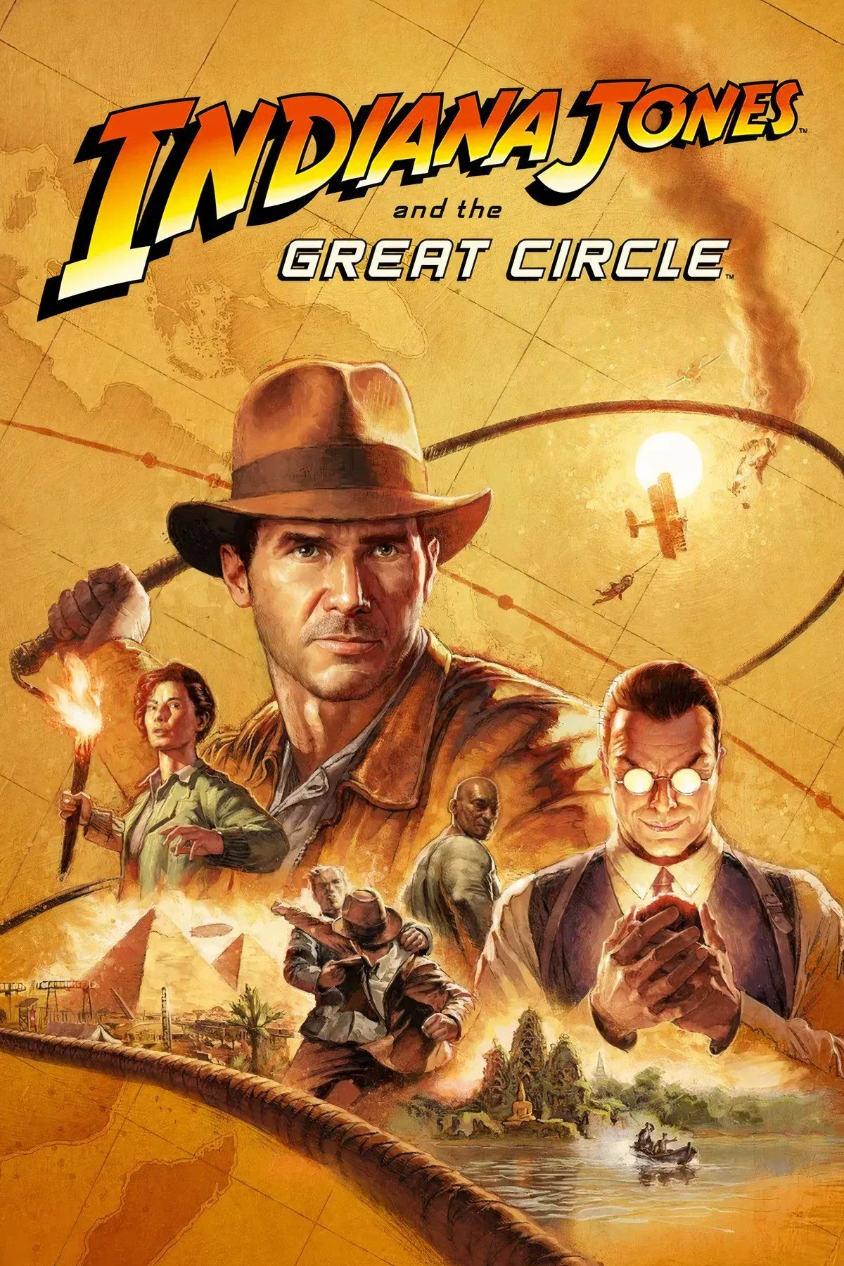 Indiana Jones trong bối cảnh khảo cổ, thể hiện tinh thần phiêu lưu và khám phá của game.