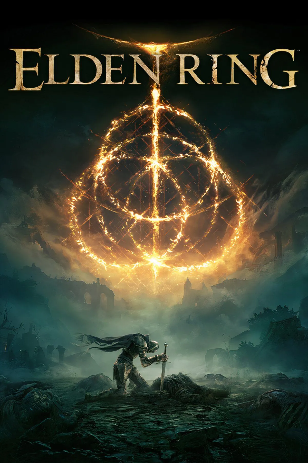 Khung cảnh hoang tàn và hùng vĩ của thế giới mở Lands Between trong game Elden Ring.