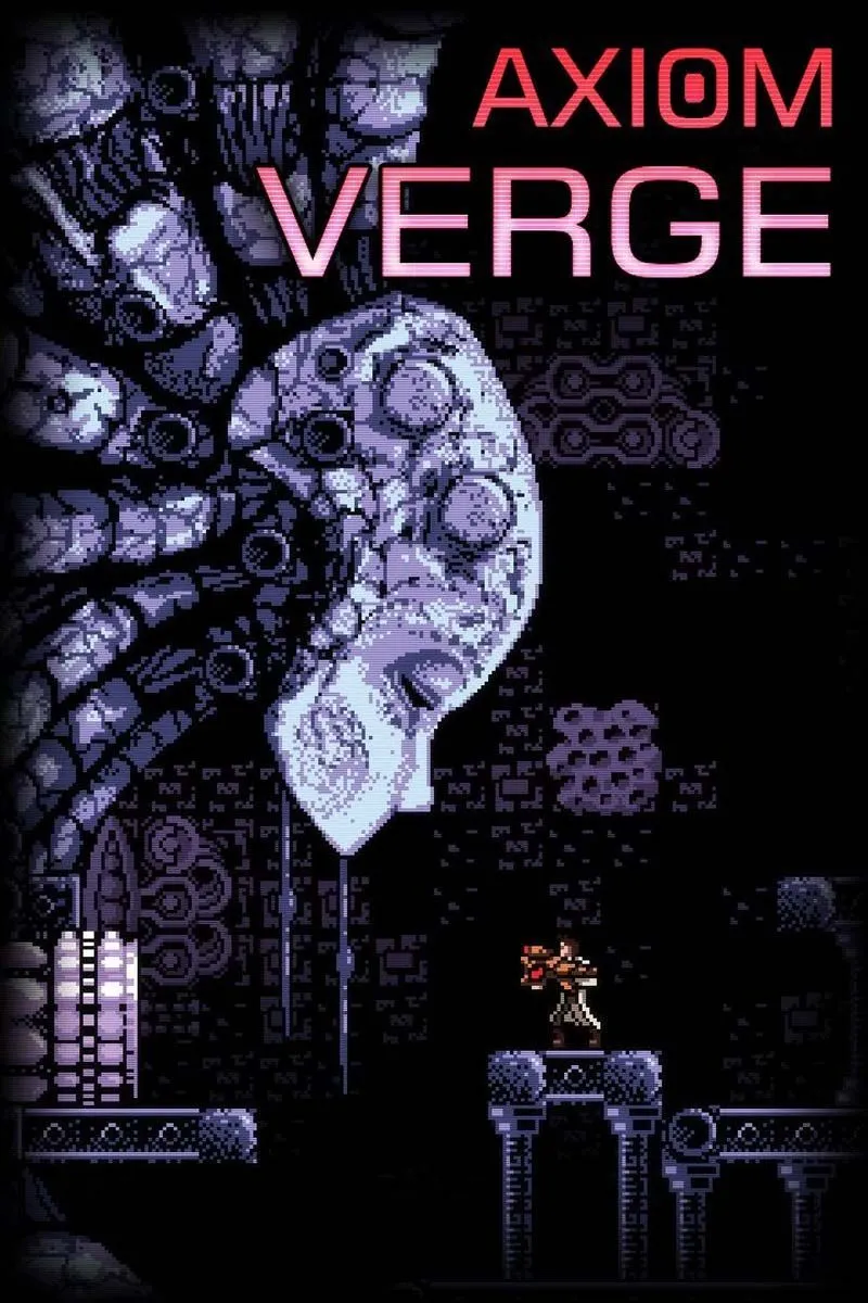Khung cảnh khoa học viễn tưởng trong Axiom Verge, một game Metroidvania độc đáo do Thomas Happ tự tay phát triển.