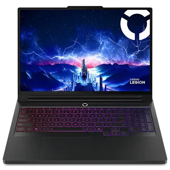 Laptop gaming Lenovo Legion Pro 7i Gen 10 với màn hình sáng và bàn phím chuyên nghiệp.