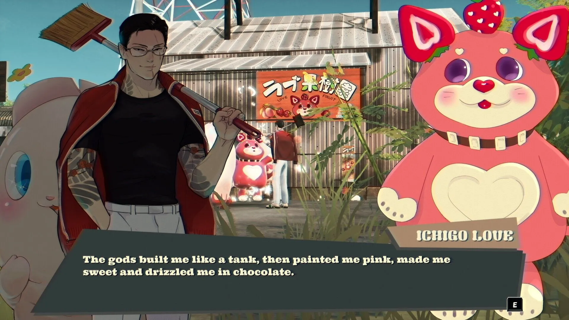 Linh vật đang trình diễn tại một sự kiện trong game quản lý Promise Mascot Agency