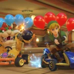 Link và Bowser đua xe kart trong game Mario Kart 8 Deluxe