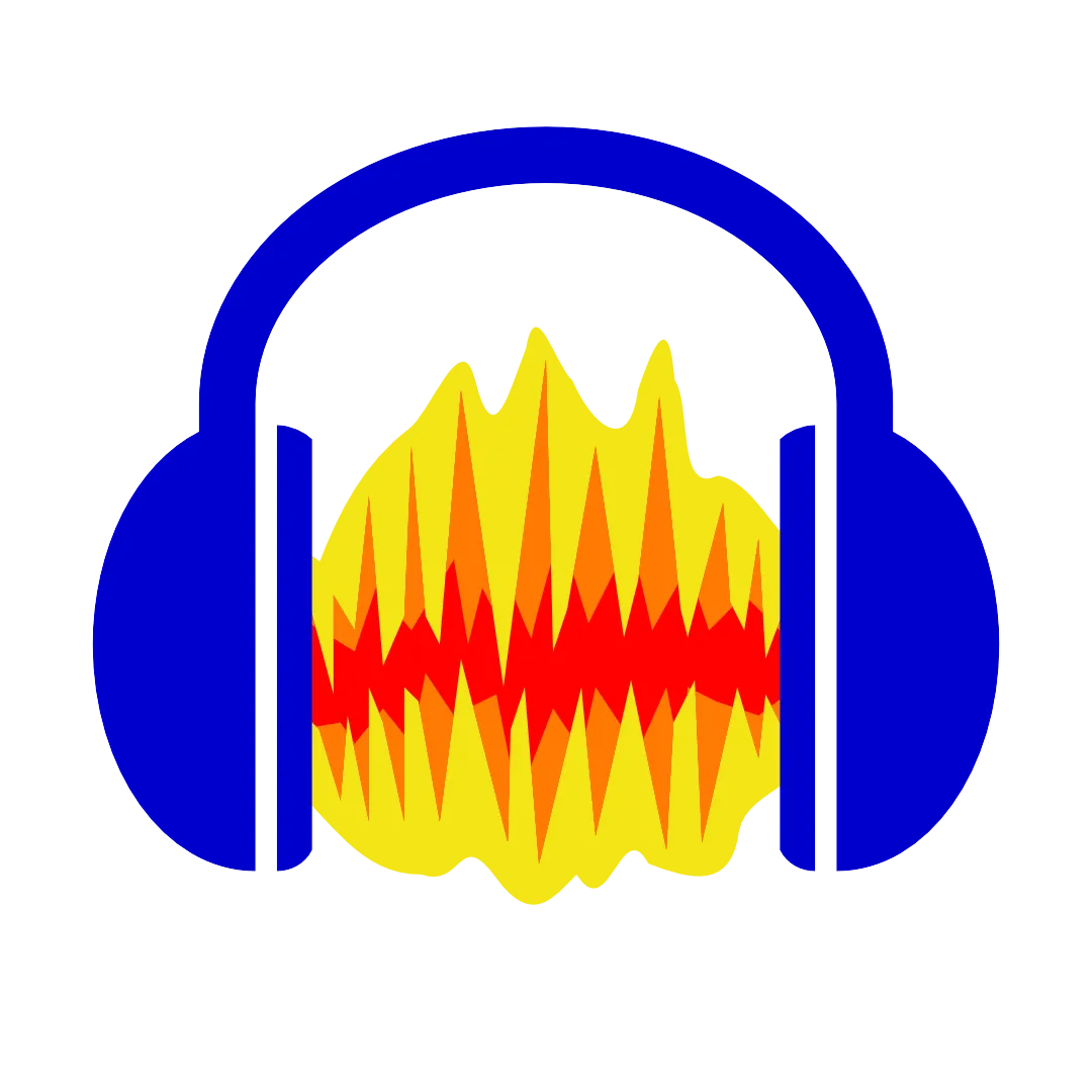 Logo chính thức của phần mềm chỉnh sửa âm thanh chuyên nghiệp Audacity, một lựa chọn thay thế mạnh mẽ cho Sound Recorder.