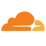 Logo của Cloudflare, thương hiệu cung cấp dịch vụ mạng và bảo mật nổi tiếng