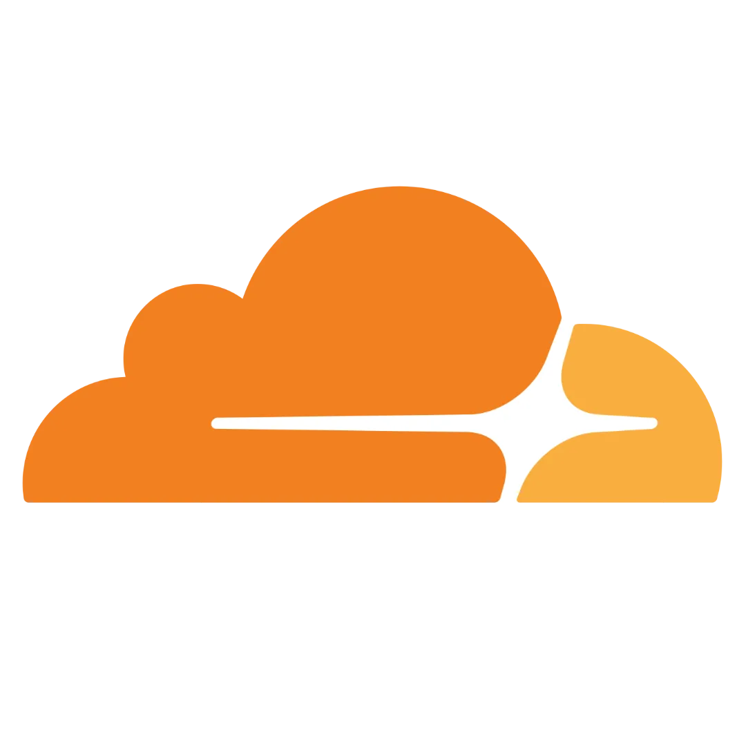 Logo của Cloudflare, thương hiệu cung cấp dịch vụ mạng và bảo mật nổi tiếng