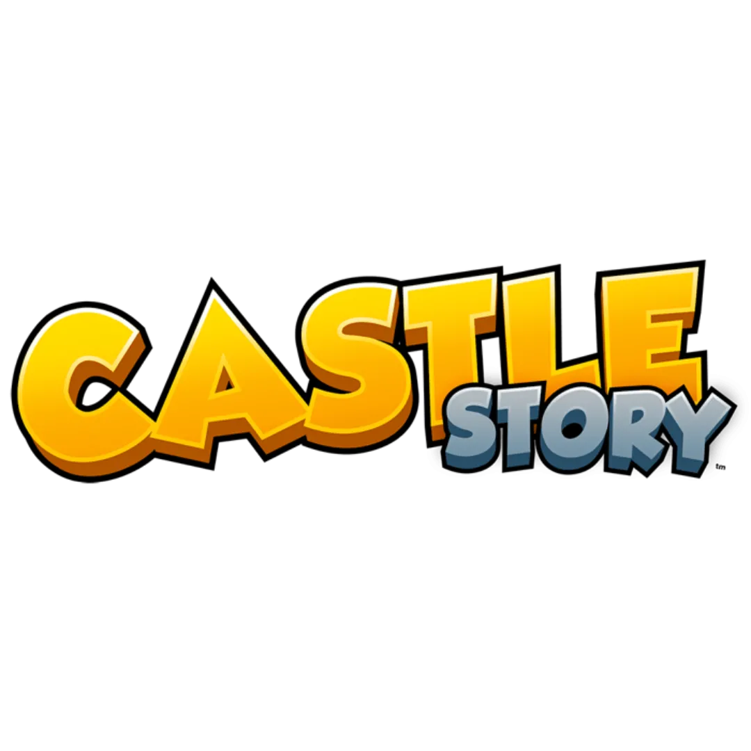 Logo game Castle Story với một lâu đài vững chắc, tượng trưng cho lối chơi xây dựng và phòng thủ trong game chiến thuật.