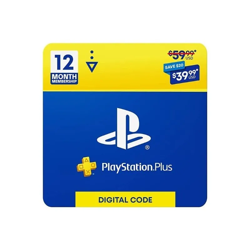 Logo PlayStation Plus minh họa các quyền lợi thuê bao như game miễn phí, giảm giá và chơi online.