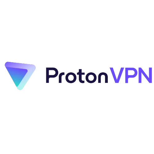 Logo ProtonVPN với hình tam giác màu xanh tím đặc trưng
