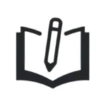 Logo ứng dụng Novelcrafter với tên và biểu tượng cách điệu