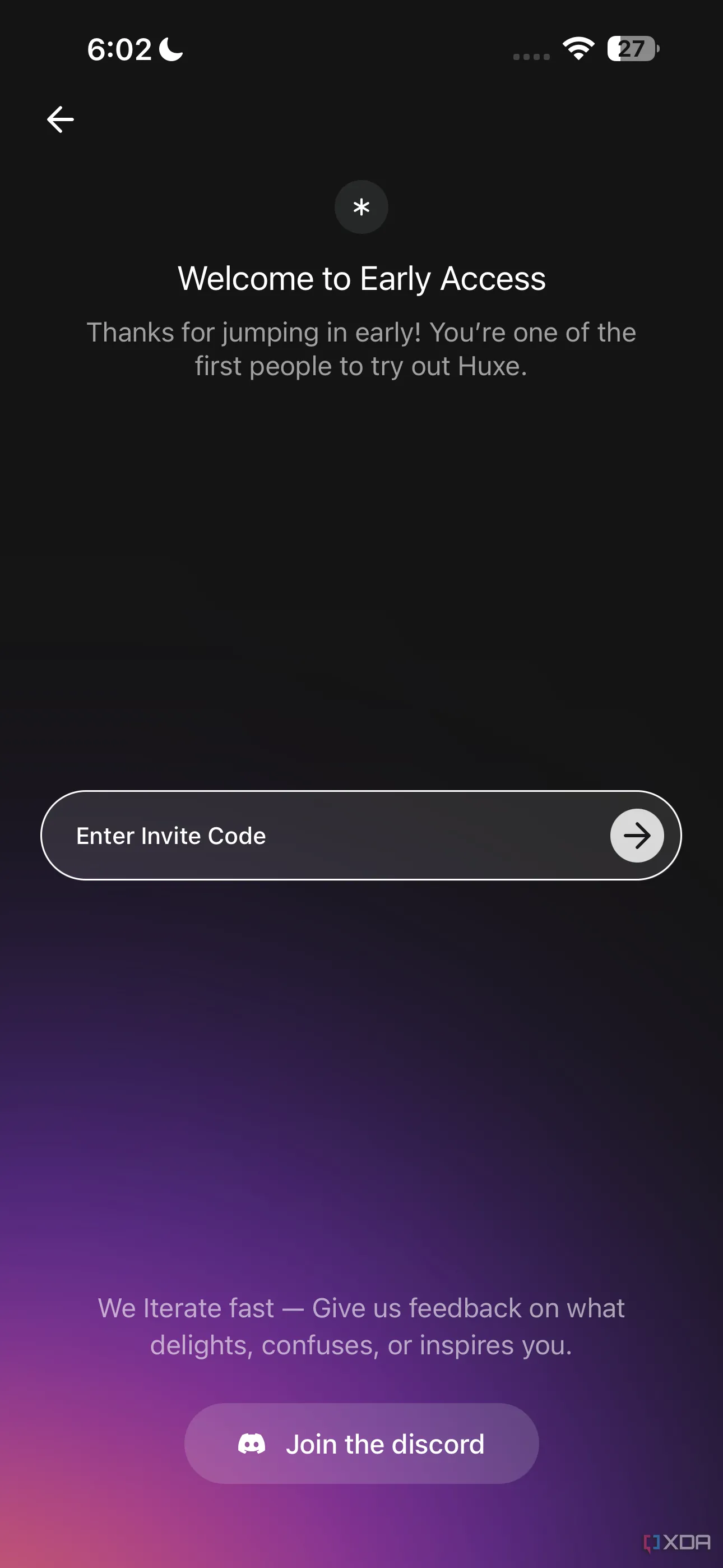 Màn hình chính ứng dụng Huxe AI trên iOS với tính năng Daily Briefing.