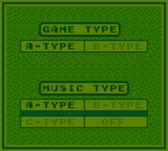 Màn hình chơi Tetris trên Game Boy với các hàng đã được xóa và khối tiếp theo chuẩn bị rơi xuống.