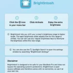 Màn hình giới thiệu ứng dụng Brightintosh khi khởi động
