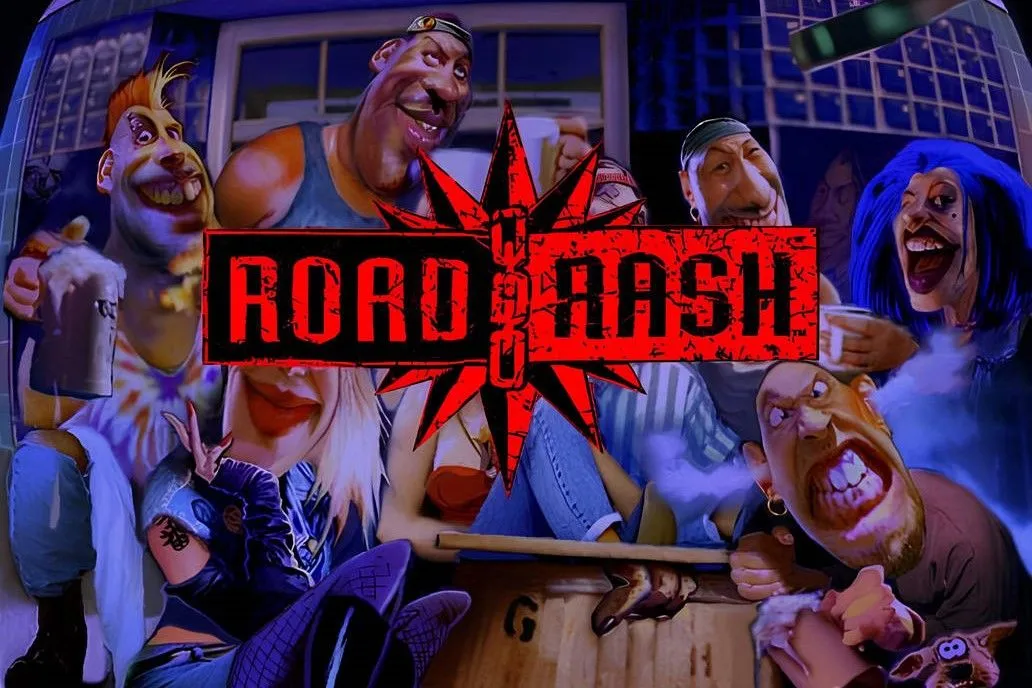 Màn hình menu kinh điển của tựa game đua xe Road Rash, gợi nhớ về thời kỳ vàng son của các mã cheat code.