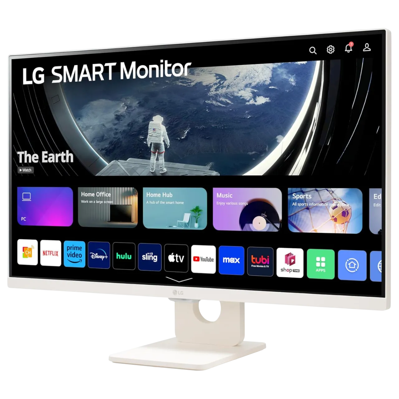 Màn hình thông minh LG MyView 27SR50F-W với thiết kế tối giản và khả năng đa nhiệm