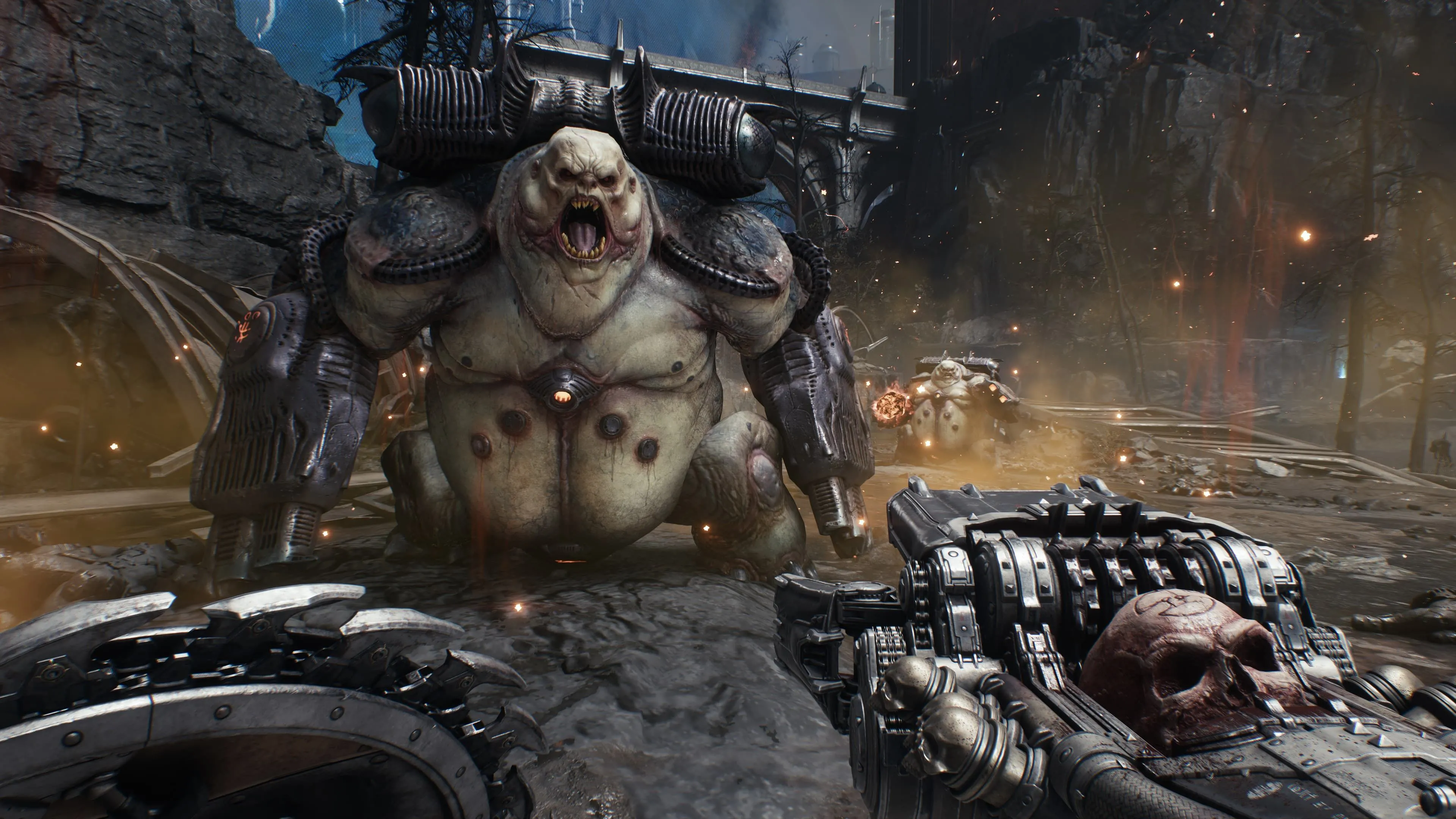 Mancubus trong Doom: The Dark Ages, đại diện cho những quái vật mạnh mẽ mà Doomslayer sẽ tiêu diệt bằng kho vũ khí đa dạng.