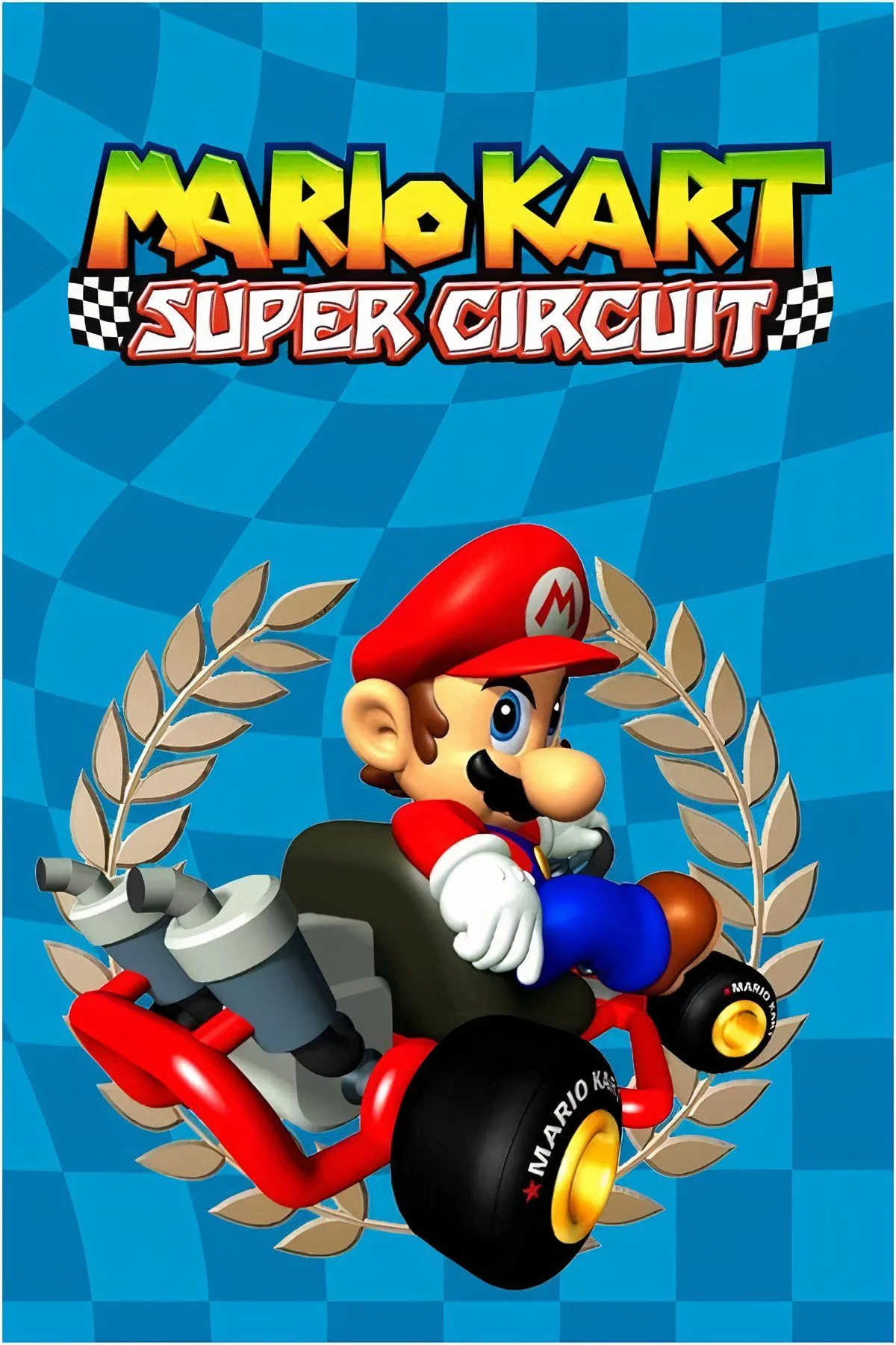 Mario và Luigi đua xe trong Mario Kart: Super Circuit trên GBA