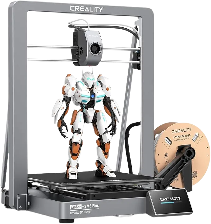 Máy in 3D Creality Ender-3 V3 Plus, minh họa cho dòng sản phẩm giá cả phải chăng nhưng đầy đủ tính năng.