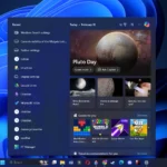 Menu tìm kiếm Windows 11 hiển thị biểu tượng Copilot trên thanh tác vụ