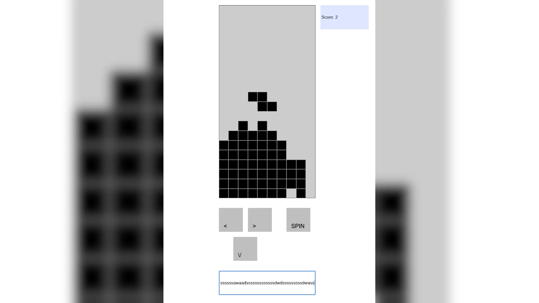 Mô phỏng trò chơi Tetris đang chạy trực tiếp trên giao diện tệp PDF trong trình duyệt web, cho thấy các khối xếp hình rơi xuống và xếp chồng lên nhau.