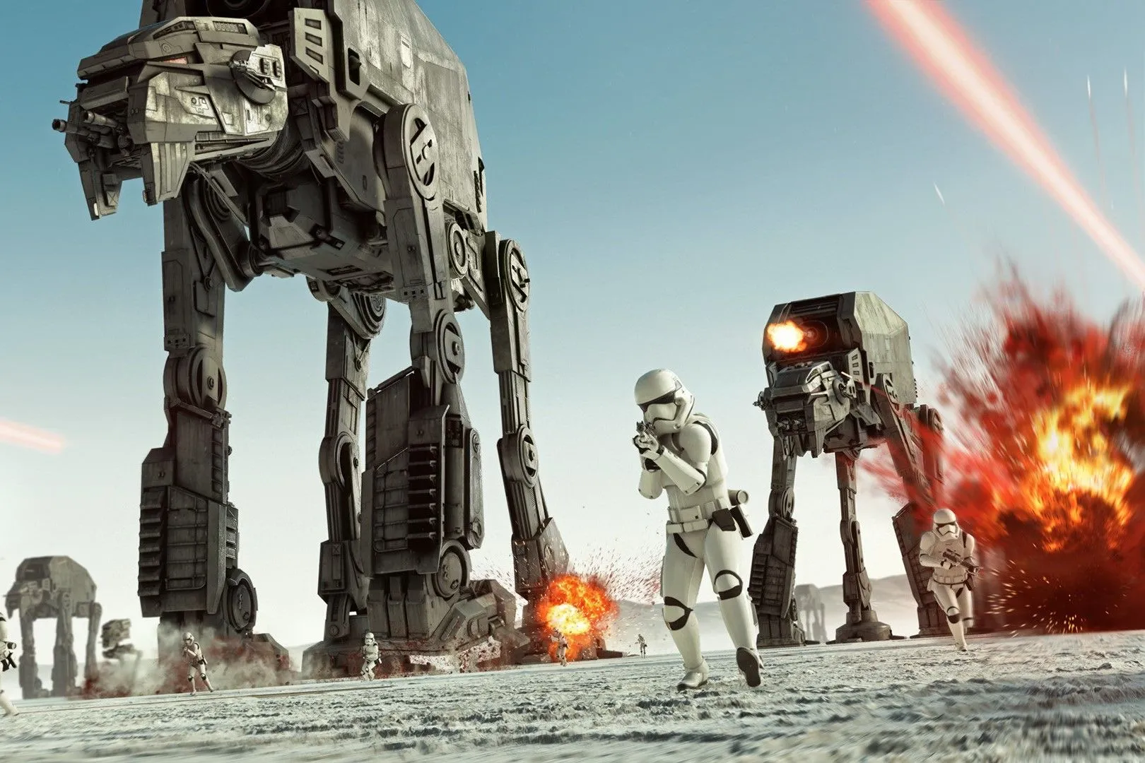 Một cảnh chiến đấu hỗn loạn trong game Star Wars Battlefront II, minh họa cho sự thay đổi từ hệ thống mở khóa truyền thống sang microtransactions.
