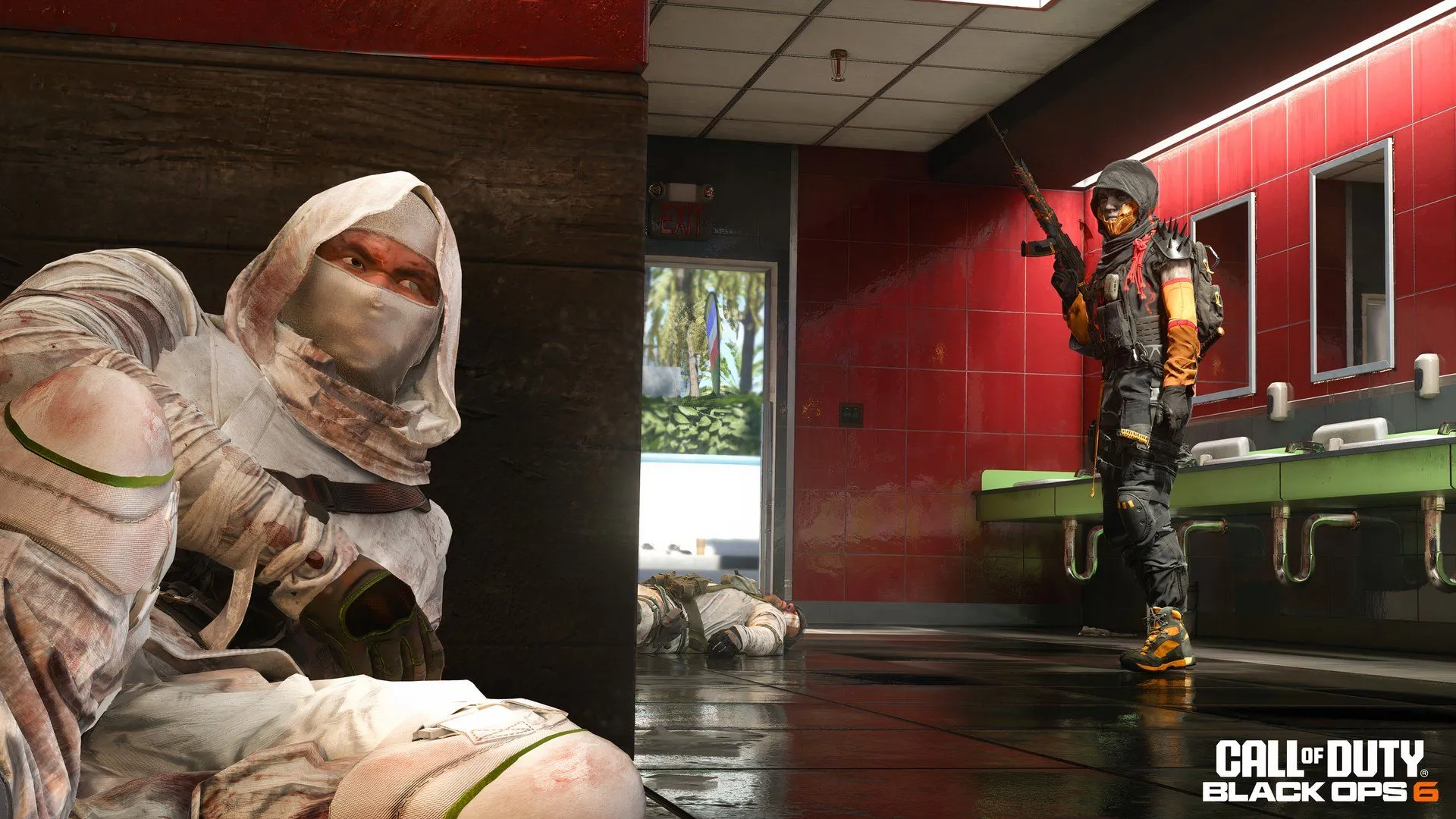 Một Operator Call of Duty bị thương đang ẩn nấp, thể hiện sự căng thẳng của cuộc chiến chống gian lận trong game.