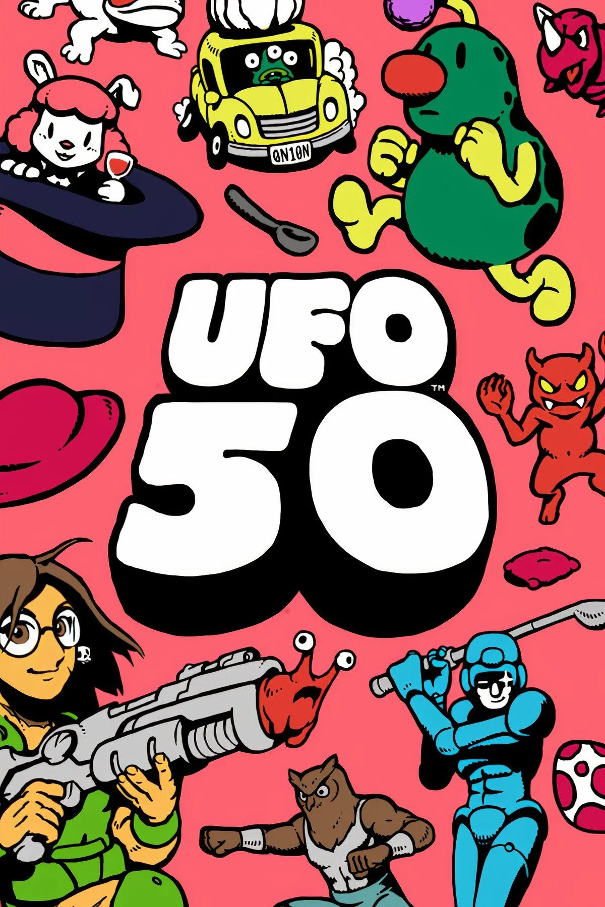 Một trong 50 tựa game cổ điển trong bộ sưu tập UFO 50, thể hiện phong cách đồ họa 8-bit.
