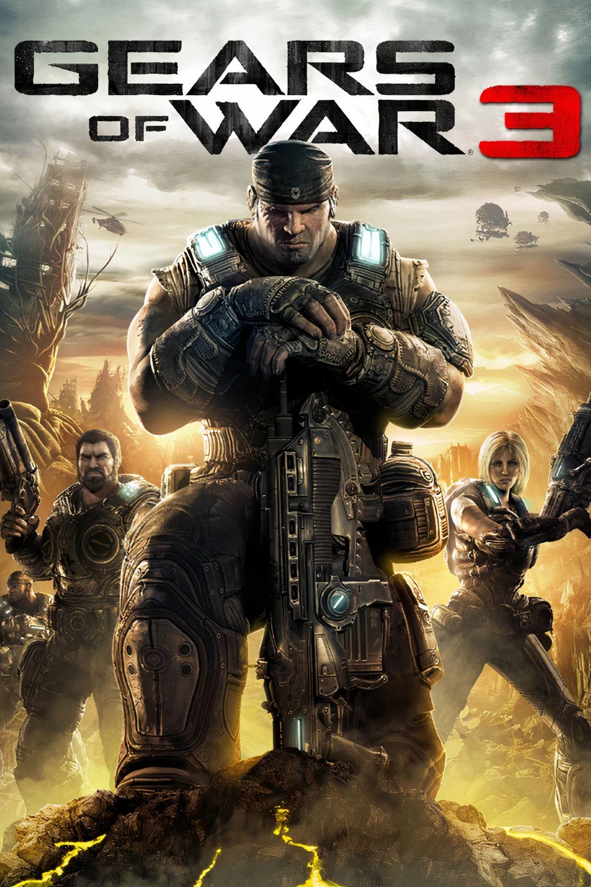 Người chơi đang trải nghiệm minigame săn Locust mô phỏng Duck Hunt trong Gears of War 3.