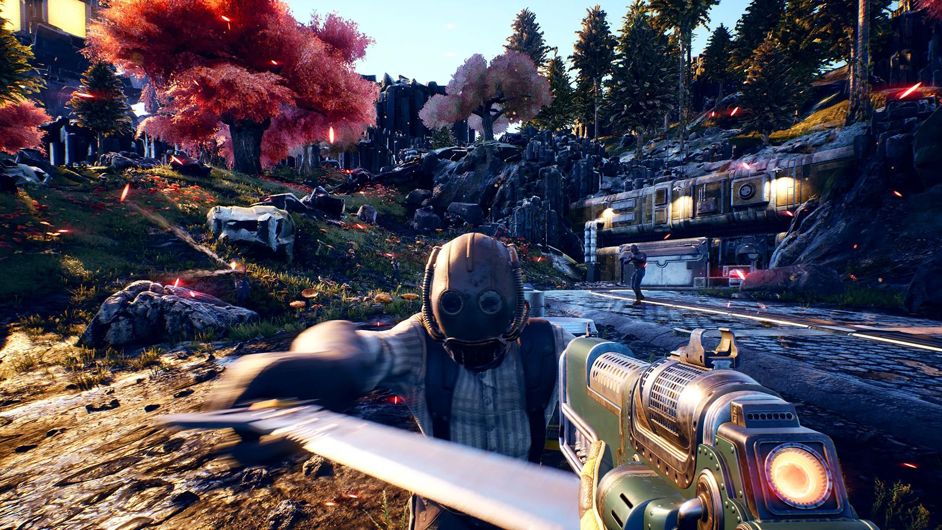 Người chơi tự do tương tác và tấn công NPC trong game nhập vai thế giới mở The Outer Worlds