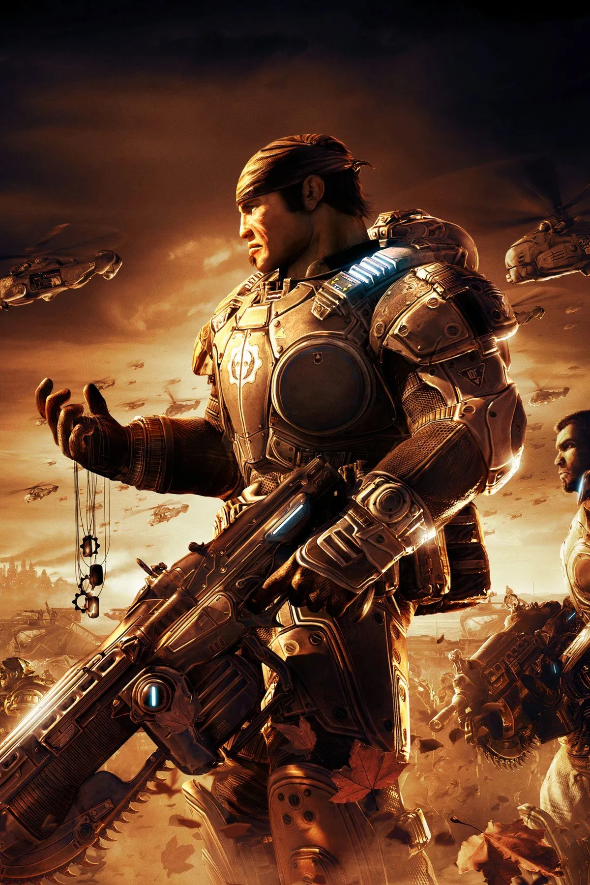 Nhân vật Marcus Fenix trong cảnh hành động của Gears of War 2 trên Xbox Series X|S
