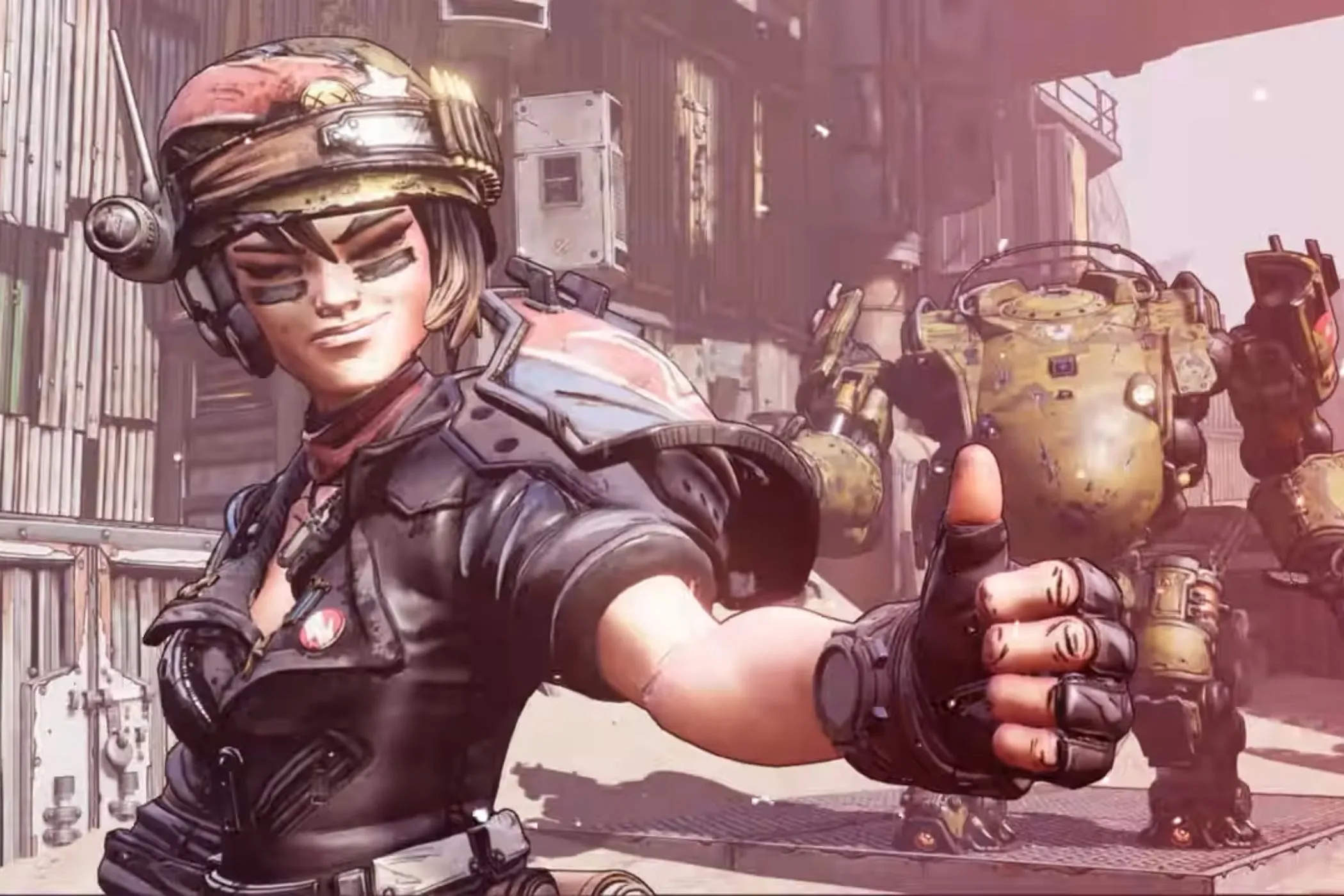 Nhân vật Moze trong Borderlands 3 thể hiện sự hài lòng, biểu tượng cho tin vui về ngày phát hành sớm của Borderlands 4