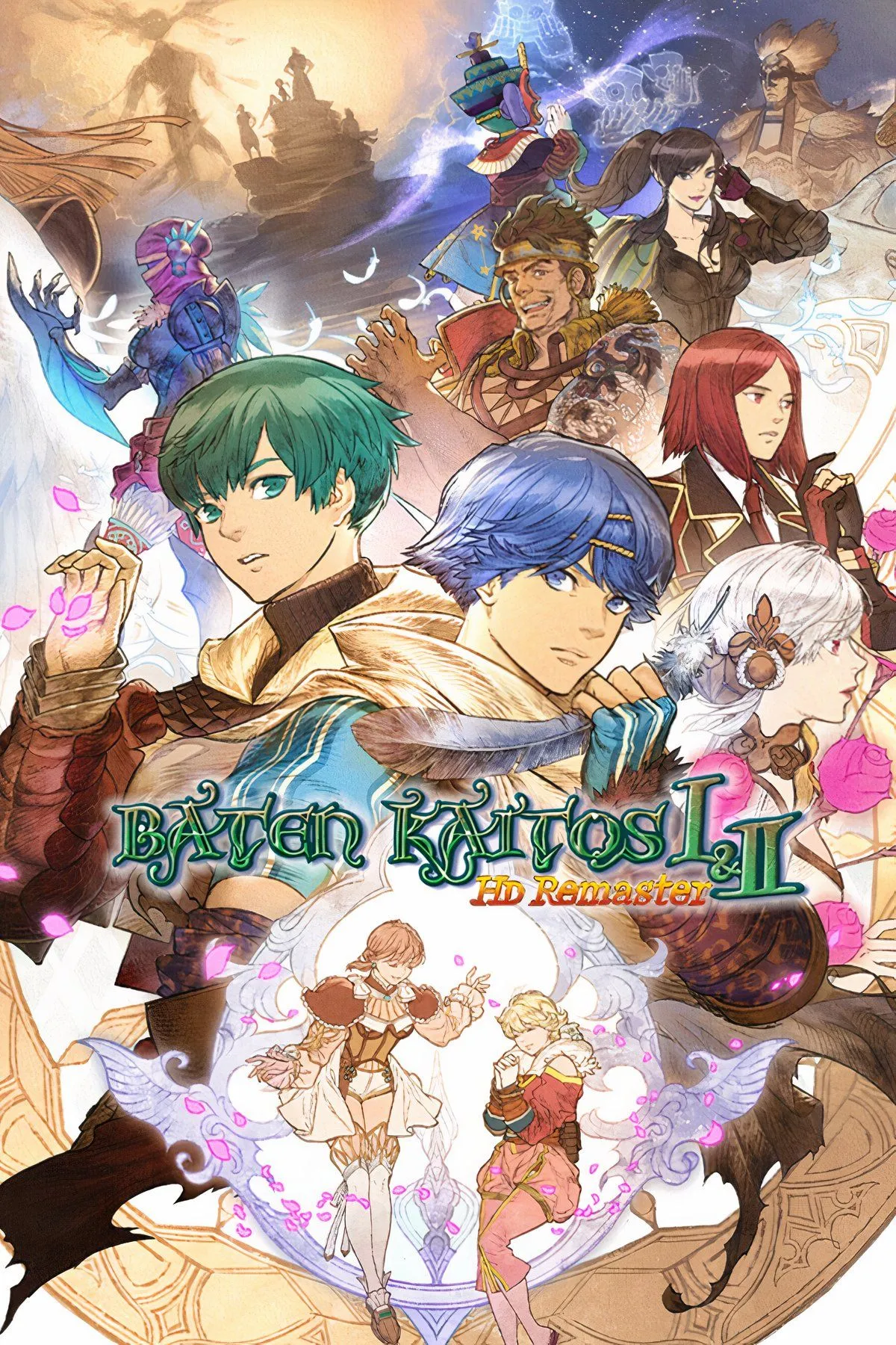 Nhân vật trong game Baten Kaitos đứng trên hòn đảo bay lơ lửng, thể hiện phong cách JRPG độc đáo với cơ chế chiến đấu thẻ bài.