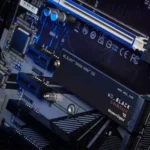Ổ SSD WD_BLACK SN850X NVMe được gắn vào bo mạch chủ để tối ưu hiệu năng gaming