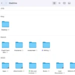 OneDrive hiển thị thư mục đã đồng bộ trên ổ đĩa ngoài trong Finder của macOS.