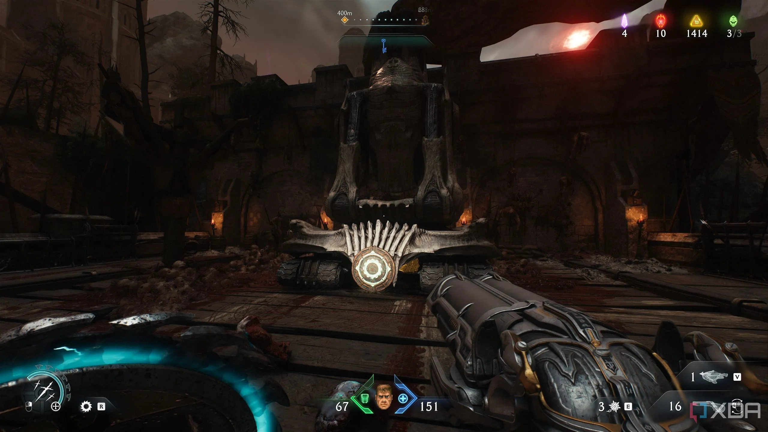 Pháo Artillery Cannon thứ ba và cuối cùng, cần Shield Bash để phá hủy.