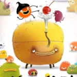 Poster game Chuchel với nhân vật chính và đối thủ, minh họa đồ họa độc đáo của Amanita Design