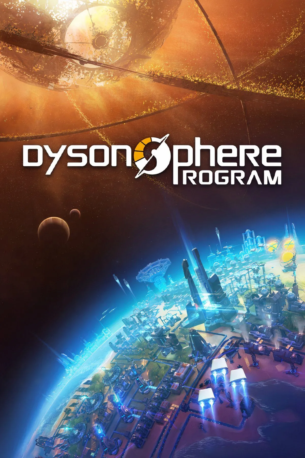 Quả cầu Dyson khổng lồ đang được xây dựng quanh một ngôi sao trong game Dyson Sphere Program