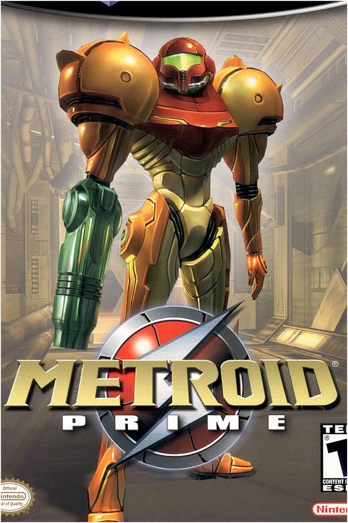 Samus Aran trong bộ đồ năng lượng Power Suit khám phá hành tinh Talon IV trong Metroid Prime