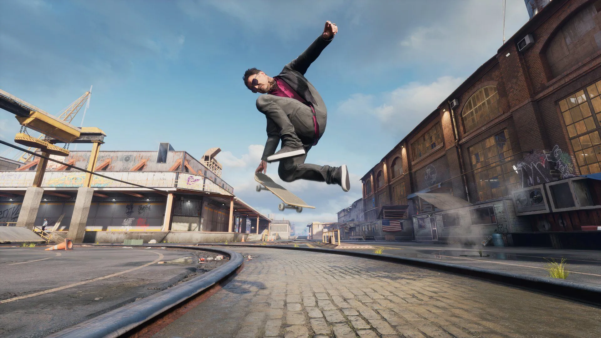 Skater Bam Margera thực hiện trick trong Tony Hawk's Pro Skater 3 + 4