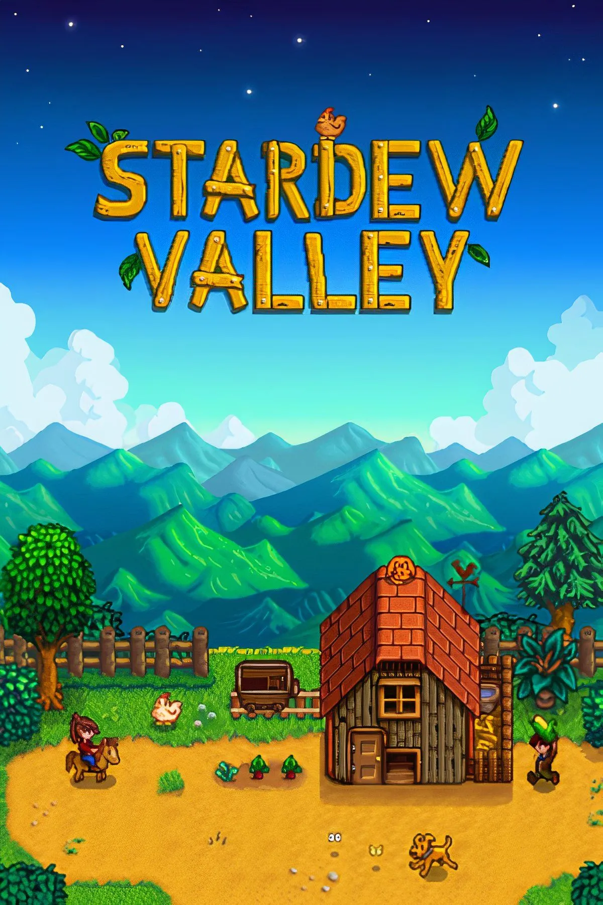 Stardew Valley: Nông trại và nhân vật chính trong khung cảnh đẹp mắt của game