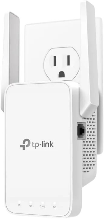 Thiết bị mở rộng sóng WiFi TP-Link AC1200 màu trắng với hai ăng-ten gập