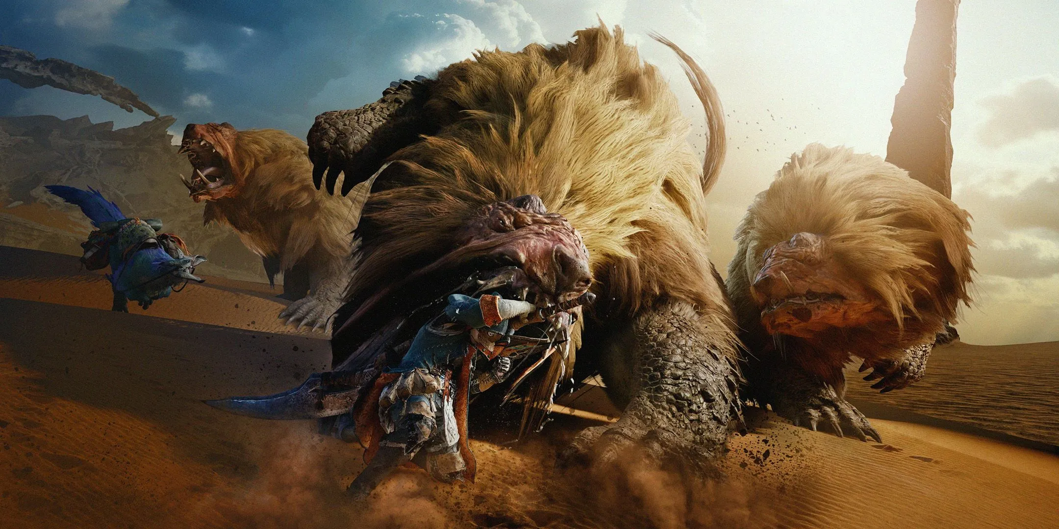 Thợ săn đối đầu quái vật khổng lồ trong thế giới mở Monster Hunter Wilds