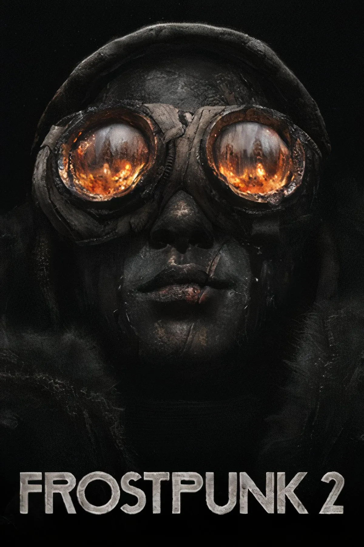 Toàn cảnh thành phố Frostpunk 2 trong bối cảnh băng giá khắc nghiệt, với lò hơi trung tâm và các khu dân cư kiên cường