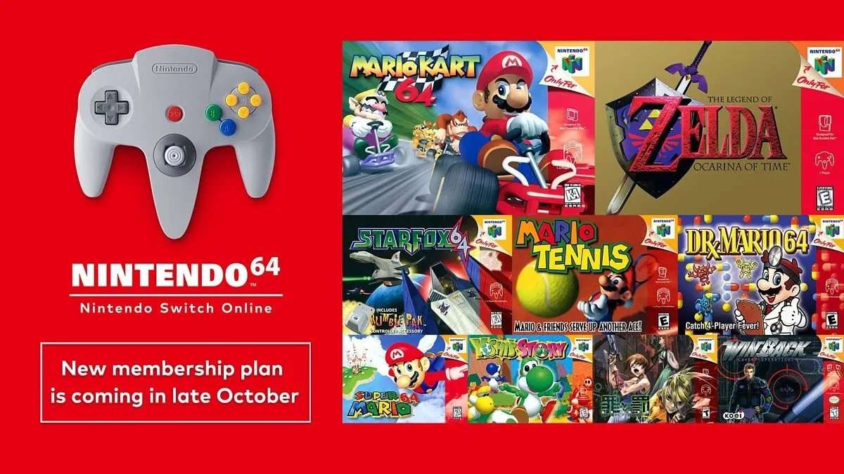 Tuyển tập các trò chơi Nintendo 64 kinh điển trên dịch vụ Nintendo Switch Online + Expansion Pack.